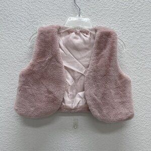 Girls XS 3 - 4 years Faux Fur Pink Vest  Spring Easter Marshalls